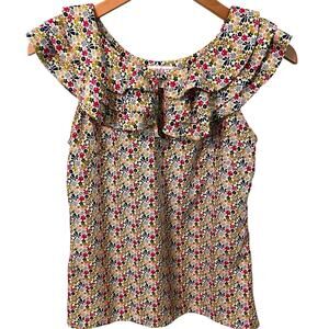 Liberty of London Target Women’s Small Floral Ruffle Top Country Garden Party